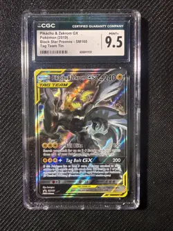 CGC 8 Pikachu Zekrom GX Tag Team #SM168 Black Star Promo NM/Mint Pokemon TCG - Image 2