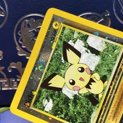Pichu - 35 - Pokemon Wizards Black Star Promo Card Reverse Holo TRIPLE SWIRL LP - Image 5