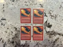 Red Elemental Blast x4 - Magic the Gathering Red Elemental Blast Played - Image 1