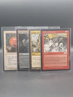 MTG ~ Uncommon Lot ~ Price Of Progress,Foul Orchard, Jungle Shrine, Blessed Wine - Image 1