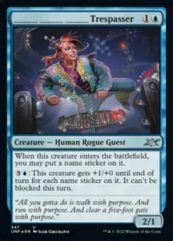 1x ______ ______ ______ Trespasser - Galaxy Foil NM-Mint, English Unfinity MTG M - Image 1