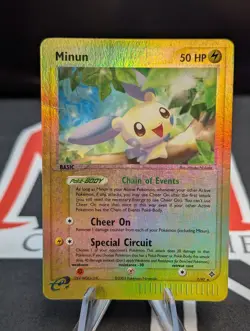 MINUN 7/97 REVERSE HOLO EX DRAGON POKEMON TCG DAMAGED READ - Image 1