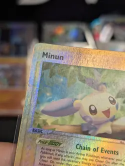 MINUN 7/97 REVERSE HOLO EX DRAGON POKEMON TCG DAMAGED READ - Image 4