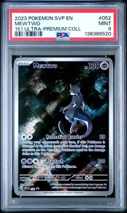 2023 POKEMON SVP EN-SV BLACK STAR PROMO 151 ULTRA-PREM COLL #052 MEWTWO PSA 9 - Image 1