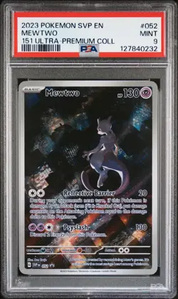 2023 POKEMON SVP EN-SV BLACK STAR PROMO 151 ULTRA-PREM COLL #052 MEWTWO PSA 9 - Image 1