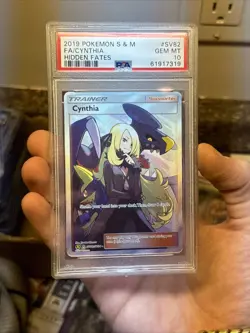 2019 POKEMON SUN & MOON HIDDEN FATES #SV82 FULL ART/CYNTHIA PSA 10 - 61917319 - Image 1