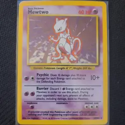 Pokemon TCG Mewtwo Base Set 10/102 Holo 1999 Wizards - Image 1