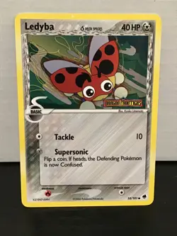 Ledyba 53/101 Pokemon EX Dragon Frontiers Stamped Holo Common - Image 1