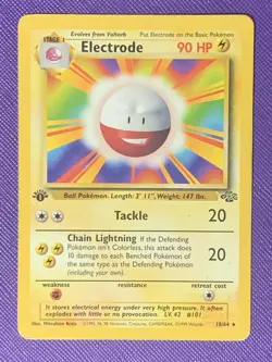 1999 Pokemon Jungle 1st Edition Electrode #18/64 MP - Image 1