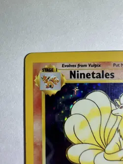 1999 Pokemon Base Set Holo Unlimited Ninetales 12/102 - MP - Image 5