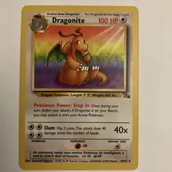 Pokemon TCG Dragonite Fossil 19/62 Regular LP! - Image 1