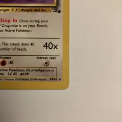 Pokemon TCG Dragonite Fossil 19/62 Regular LP! - Image 5