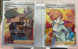 Pokemon Bird Keeper 066/072 Professor’s Research SWSH152 Full Art Holo - Image 1