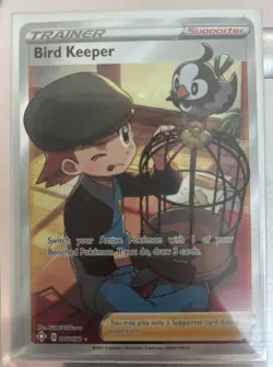 Pokemon Bird Keeper 066/072 Professor’s Research SWSH152 Full Art Holo - Image 3