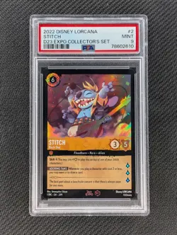 Stitch Rock Star D23 Expo PSA 9 2022 Disney Lorcana Collector's Set #2 1st Ed - Image 1