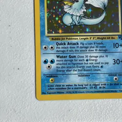 Pokemon TCG Vaporeon Holo Rare Card 12/64 Jungle Set Vintage WOTC LP - Image 5