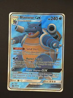 2019 Pokemon Black Star Promo Blastoise GX Full Art #SM189 NM - Image 1