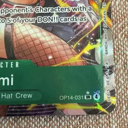 One Piece TCG English OP14-031 Nami Alt Art Parallel - Image 4