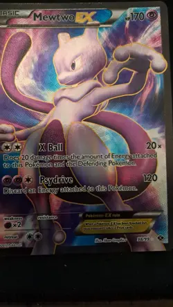 Mewtwo EX 98/99 Next Destinies Ultra Rare Textured Full Art Holo Pokemon Card - Image 1
