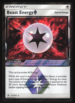 Beast Energy Prism Star - 117/131 - Holo Rare - Forbidden Light Pokemon Card LP - Image 1