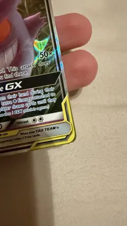 Pokemon TCG Gengar & Mimikyu GX Sm-Team Up Holo Ultra Rare Card - Image 3