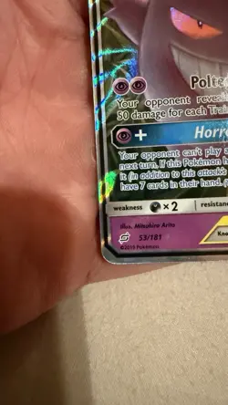Pokemon TCG Gengar & Mimikyu GX Sm-Team Up Holo Ultra Rare Card - Image 4