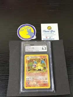 CGC 6.5 - Charizard 1999 Base Set 4/102 Holo Pokemon Card - Image 1