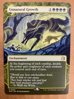 MTG 1x Unnatural Growth # 62 Wilds of Eldraine Enchanting Tales Magic the x1 NM - Image 1