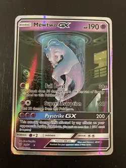 Pokemon Karte - Mewtwo GX 78/73 - Shining Legends - Secret Rare - EN - POOR - Image 1