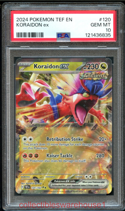 Pokemon Temporal Forces Koraidon ex 120 PSA 10 - Image 1