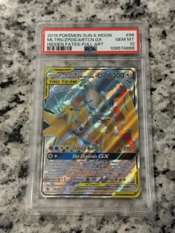 2019 Pokemon Sun Moon Hidden Fates Moltres Zapdos Articuno FA #66/68 PSA 10 - Image 1
