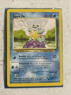 4th Print SQUIRTLE - 63/102 - Base Set - 4th - 1999-2000 - Pokemon Card - Mp - Image 1