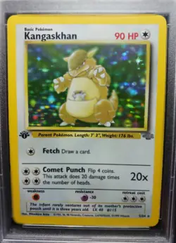 1999 Pokemon 5/64 KANGASKHAN-HOLO 1ST EDITION Jungle PSA 5 - Image 4