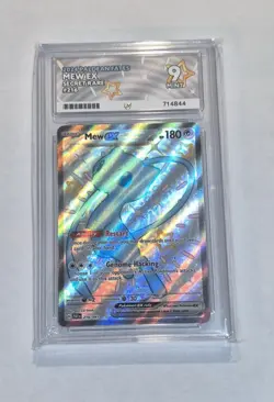 Pokemon TCG Mew EX 216/091 Scarlet Violet Paldean Fates Full Art ACE 9 MINT - Image 1