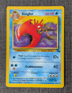 Kingler #38 | 1999 Pokemon Fossil 38/62 - Image 1