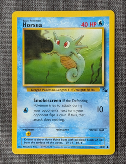 Horsea 49/62 | 1999 Pokemon Fossil #49 - Image 1