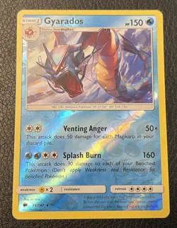 Pokemon Gyarados 33/147 Burning Shadows REVERSE HOLO HP - Image 1