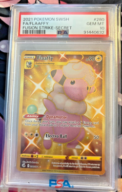 2021 Pokemon Fusion Strike #280 Flaaffy Full Art Secret Rare PSA 10 Gem Mint - Image 1