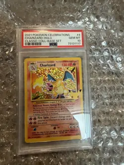 PSA 10 GEM MINT Celebrations Charizard Holo Classic Collection 4/102 Pokemon - Image 1