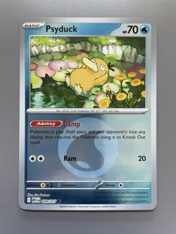 Ascended Heroes Psyduck Reverse Holo Water Energy Pattern #039/217 Pokemon TCG - Image 1