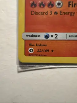 Pokemon TCG Arcanine 22/149 Holo Rare Sun & Moon Base NM - Image 4