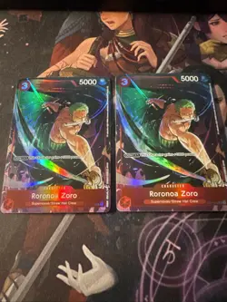 2x roronoa zoro st01-013 SR foil treasure one piece tcg - Image 1