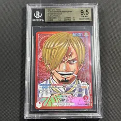BGS 9.5 One Piece PRB01- 001 Leader Sanji Alt Art English The Best Graded - Image 1