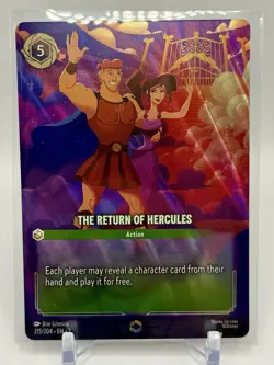 Disney Lorcana TCG The Return of Hercules Enchanted Foil Archazia's Island Rare - Image 1