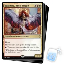 BASANDRA, BATTLE SERAPH X4 Commander Anthology Magic MTG MINT CARD - Image 1