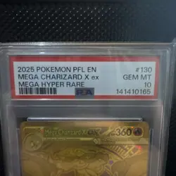 Pokemon TCG Mega Charizard X EX 130/094 - Gold Mega Hyper Rare - PSA 10 - Image 3