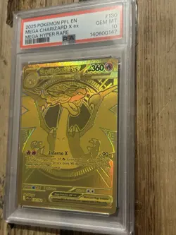 Pokemon TCG Mega Charizard X EX 130/094 - Gold Mega Hyper Rare - PSA 10 - Image 4