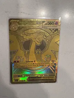 Mega Charizard X EX Gold Card 130/094 Phantasmal Flames Pokemon TCG NM OC Rare - Image 1