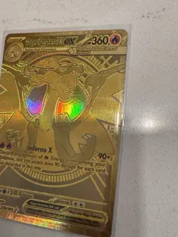 Mega Charizard X EX Gold Card 130/094 Phantasmal Flames Pokemon TCG NM OC Rare - Image 2