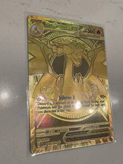 Mega Charizard X EX Gold Card 130/094 Phantasmal Flames Pokemon TCG NM OC Rare - Image 3